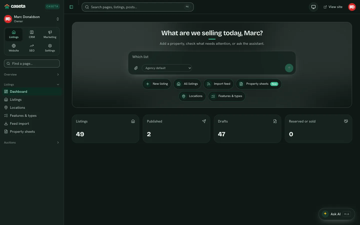 About Caseta: A Modern Real Estate SaaS System
